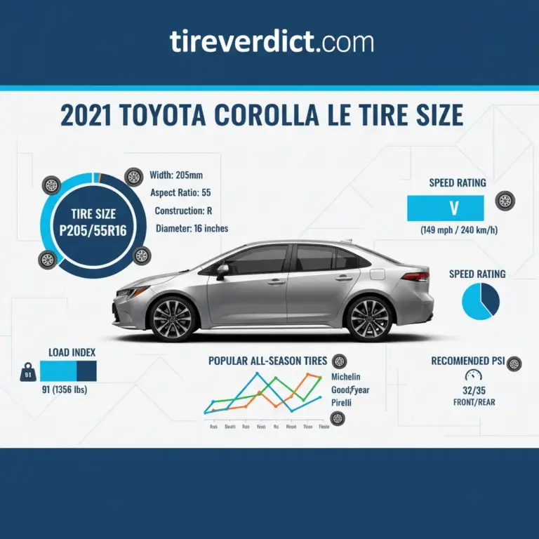 Proper 2021 Toyota Corolla LE Tire Size and Specification Guide for 2026