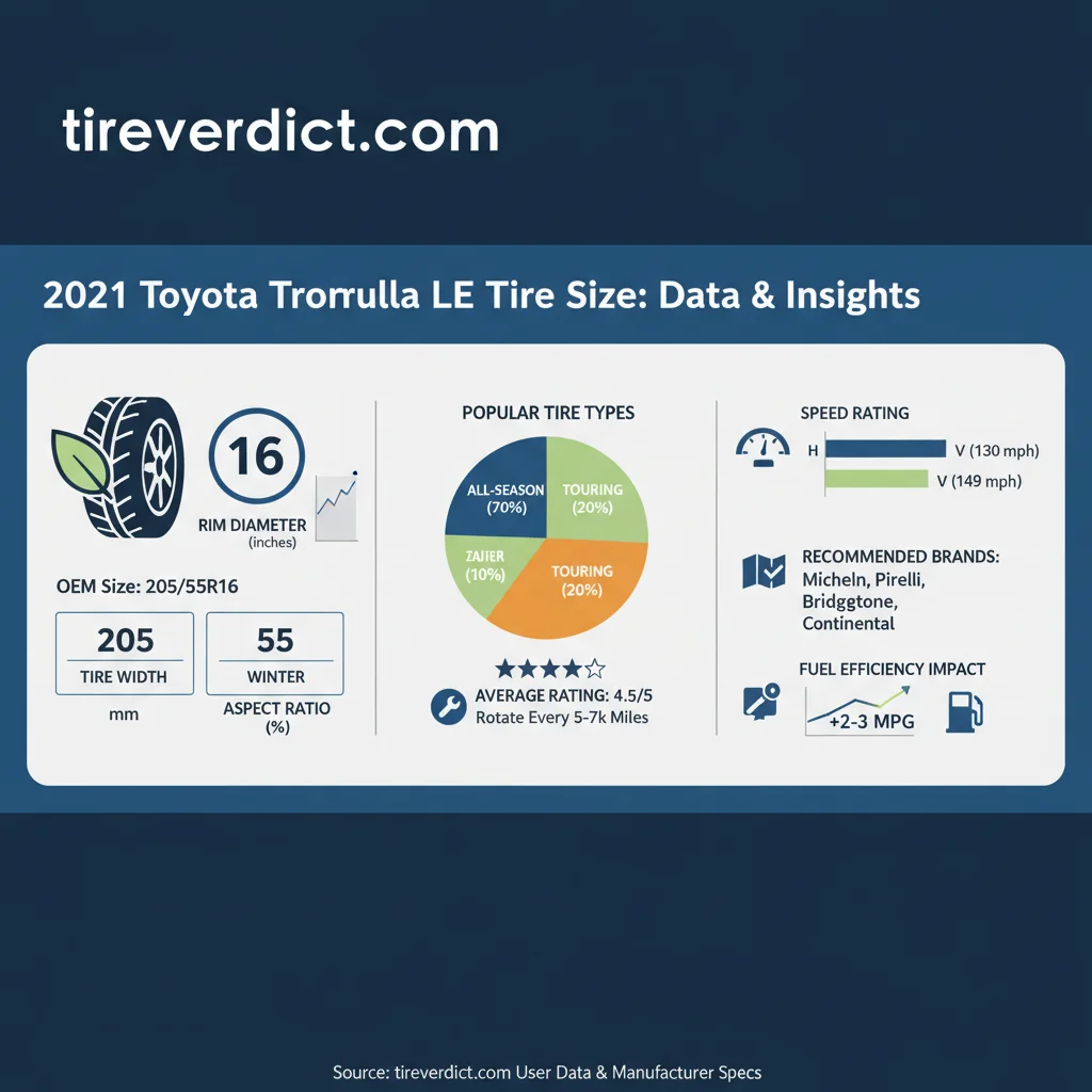 2021 toyota corolla le tire size data visualization chart