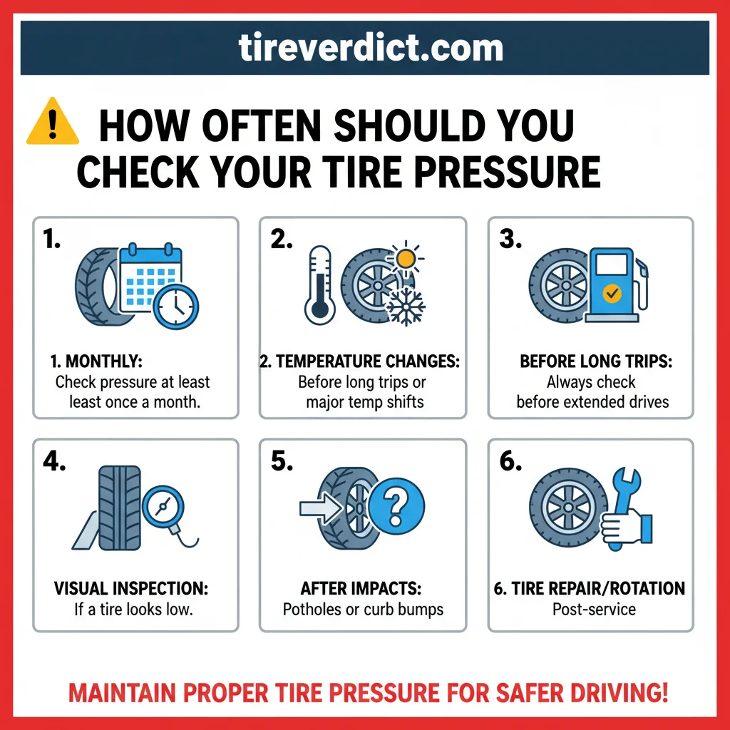 how often should you check your tire pressure safety warning infographic