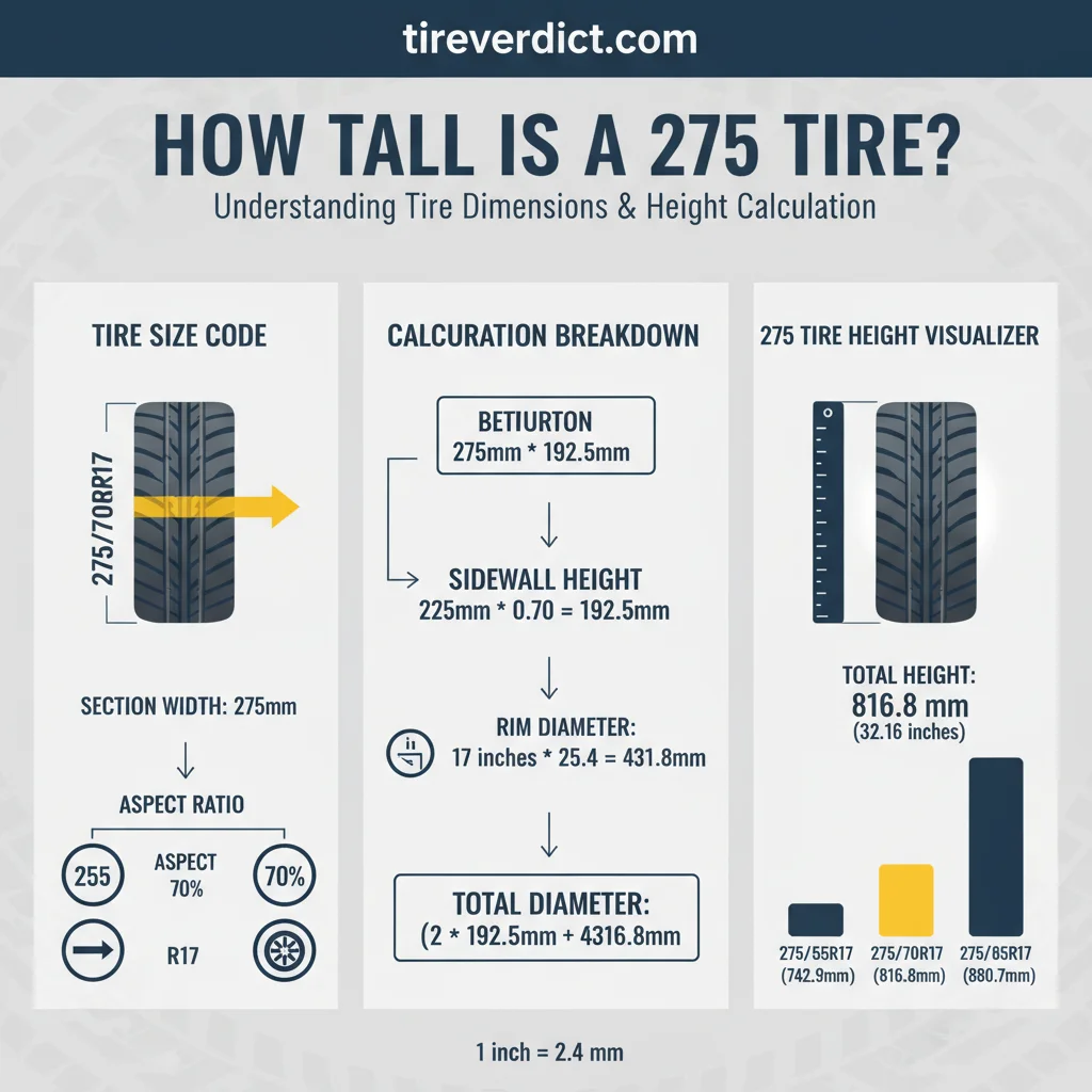 how tall is a 275 tire data visualization chart