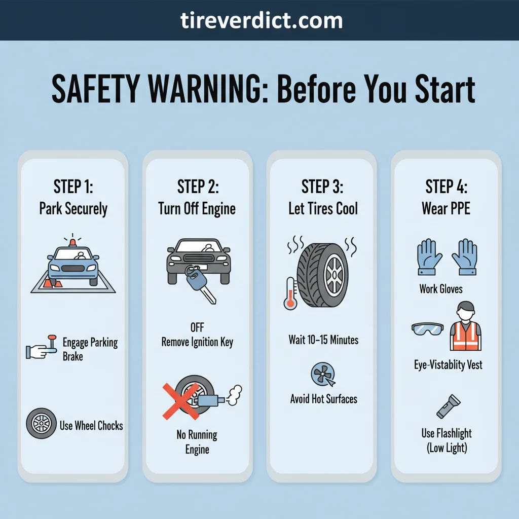 how to find your tire size safety warning infographic