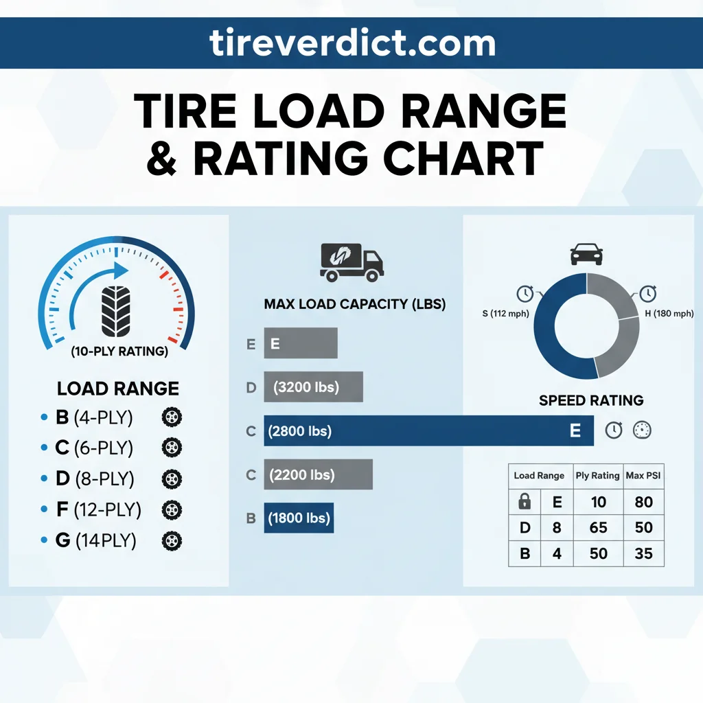 2026 Load Range Tire Load Rating Chart for Vehicle Safety