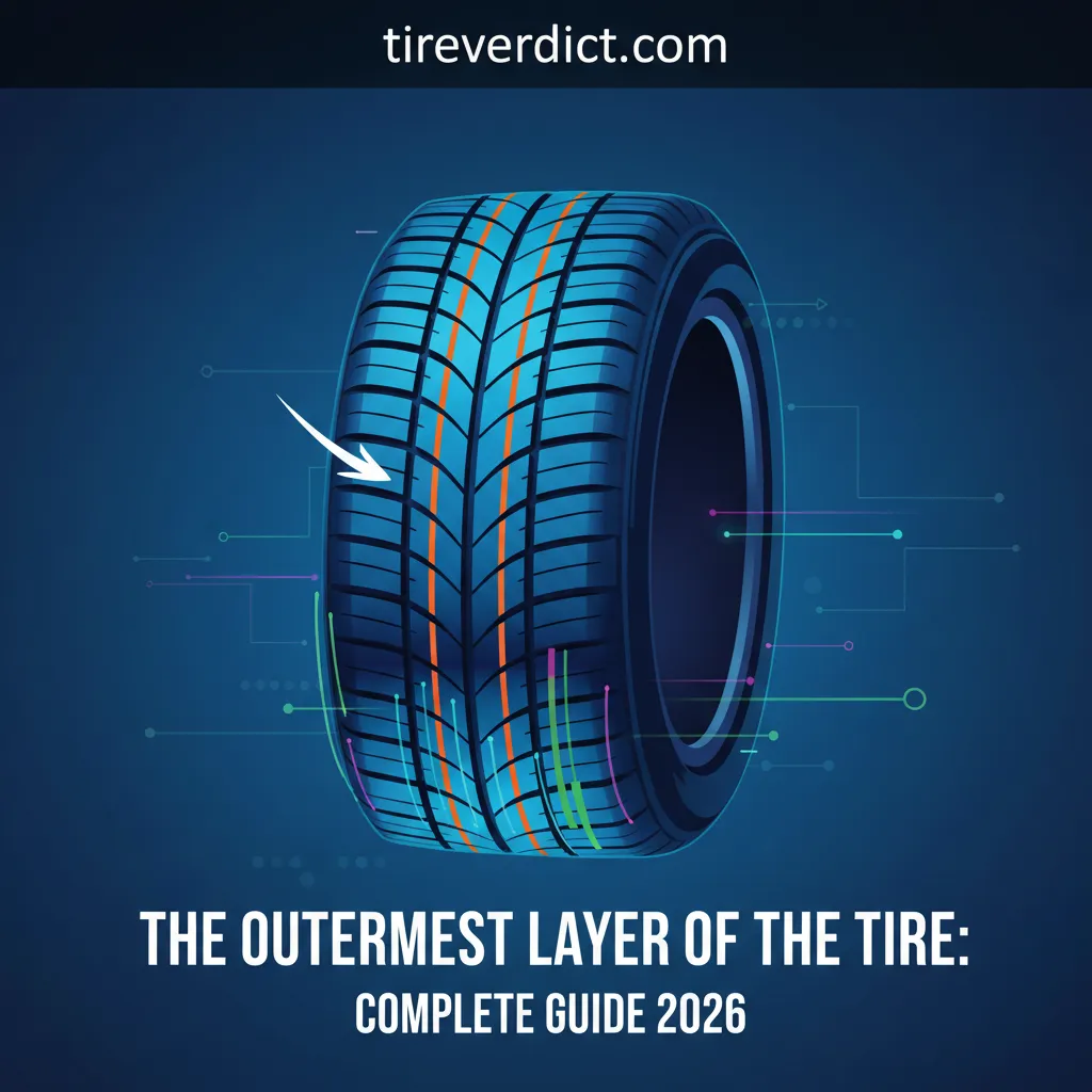 the outermost layer of the tire: