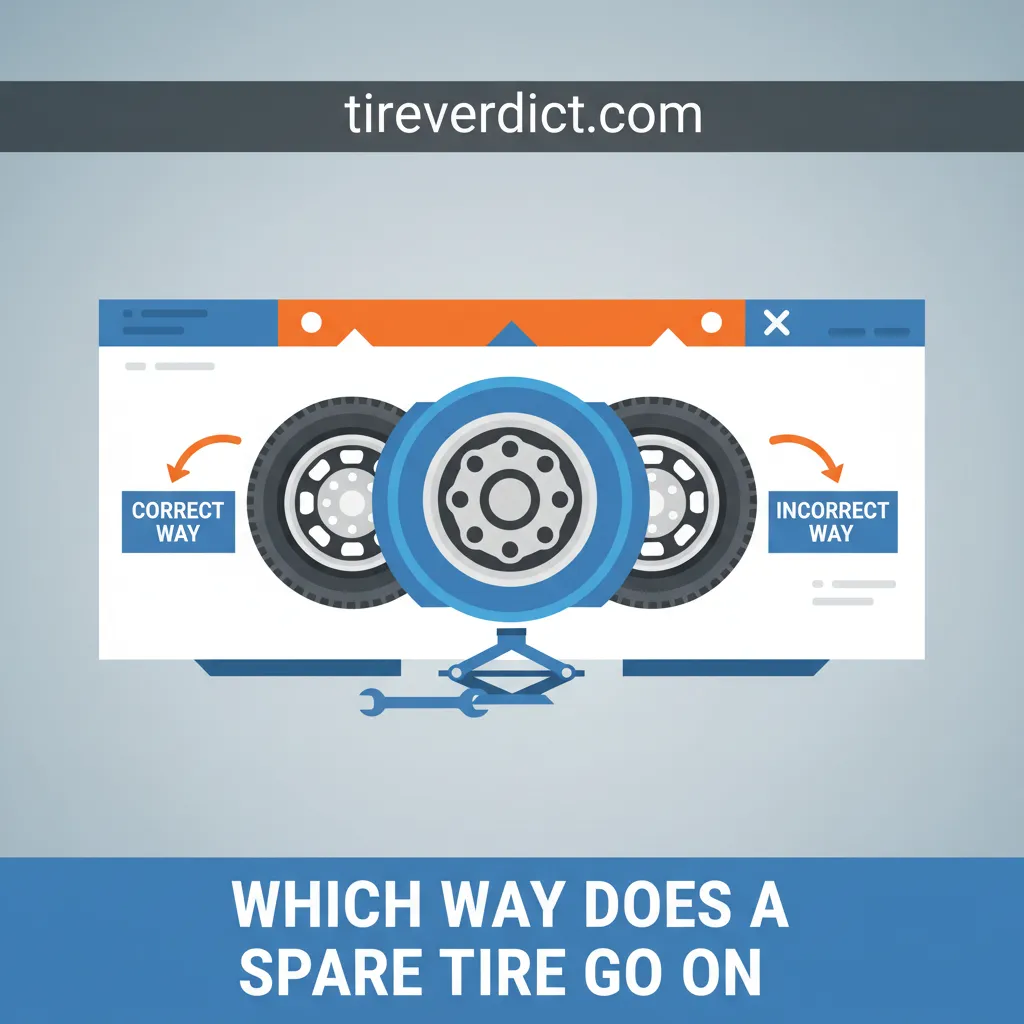 which way does a spare tire go on