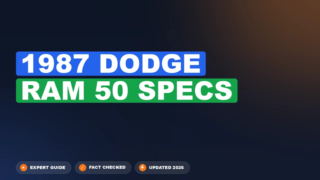 1987 dodge ram 50 specs - comprehensive guide infographic