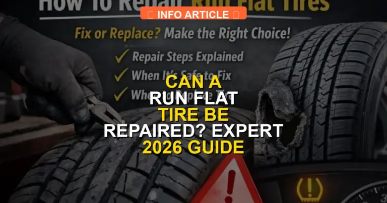 Can a Run Flat Tire Be Repaired? Expert 2026 Guide