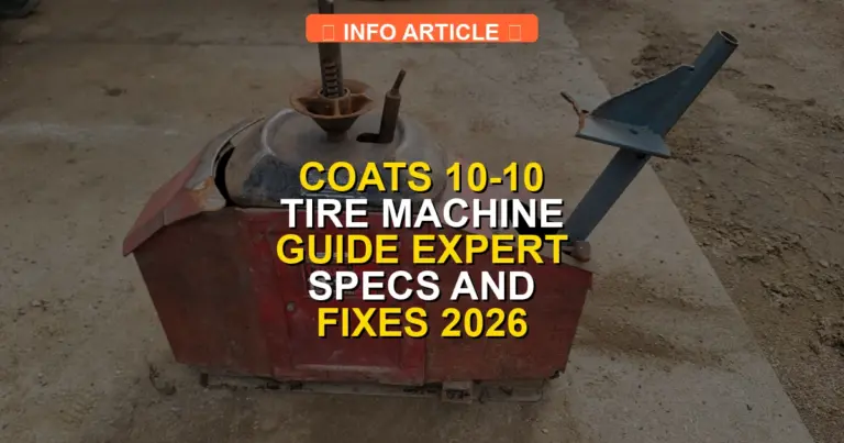 Coats 10-10 Tire Machine Guide Expert Specs and Fixes 2026