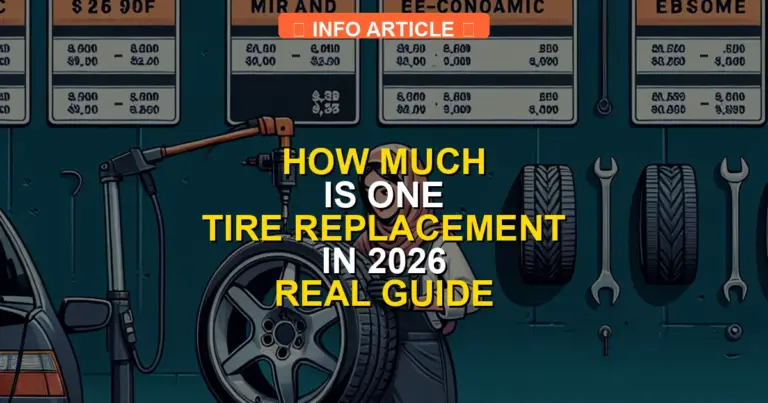 How Much Is One Tire Replacement in 2026 Real Guide