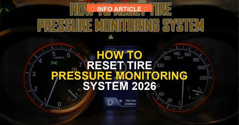 How to Reset Tire Pressure Monitoring System 2026
