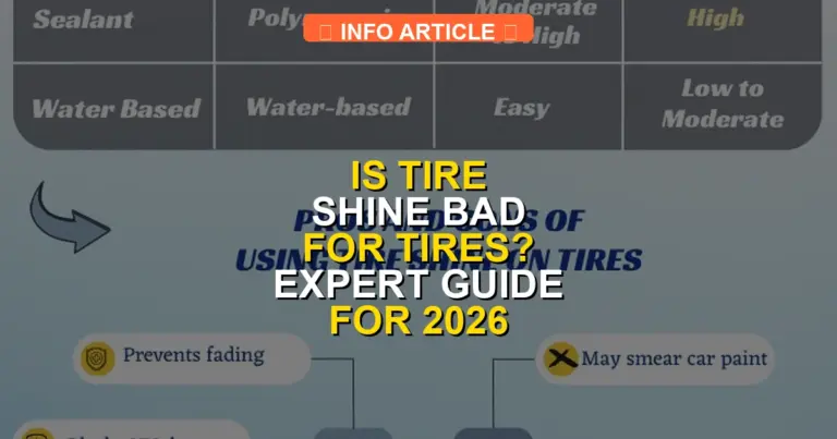 Is Tire Shine Bad for Tires? Expert Guide for 2026