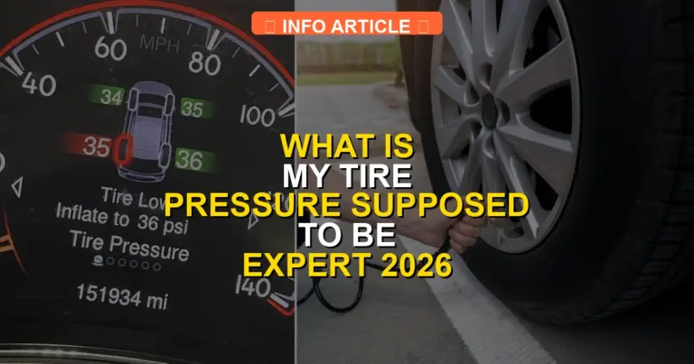 What Is My Tire Pressure Supposed To Be Expert 2026 Guide