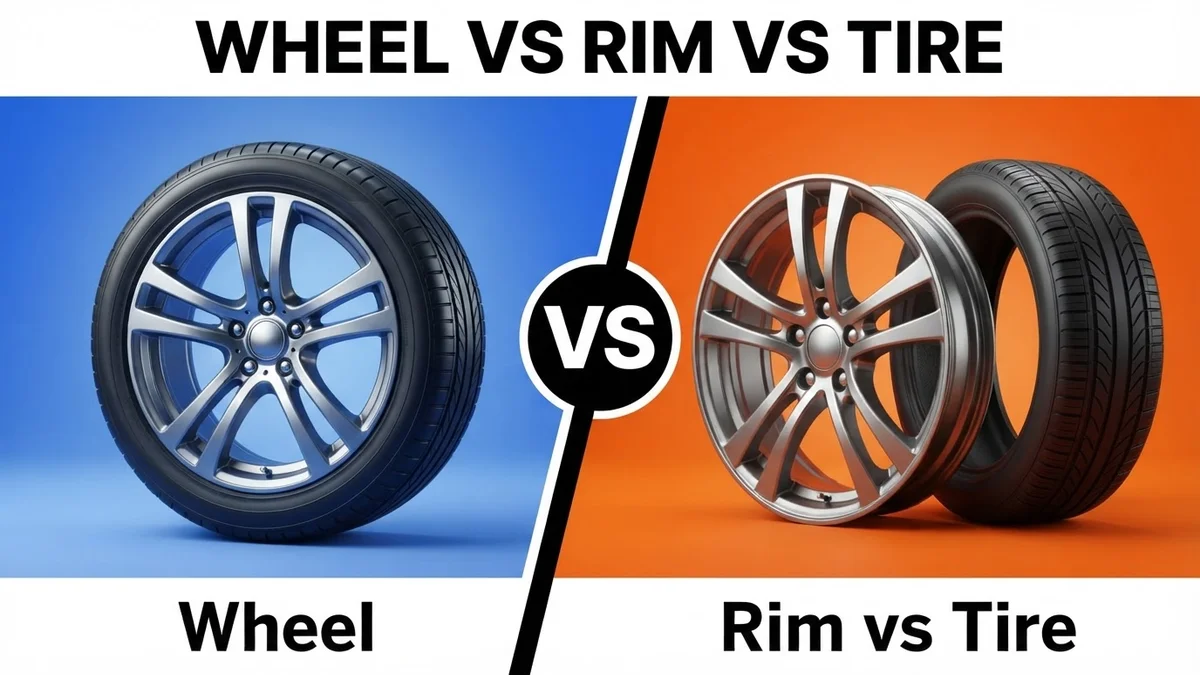 Wheel vs Rim vs Tire comparison